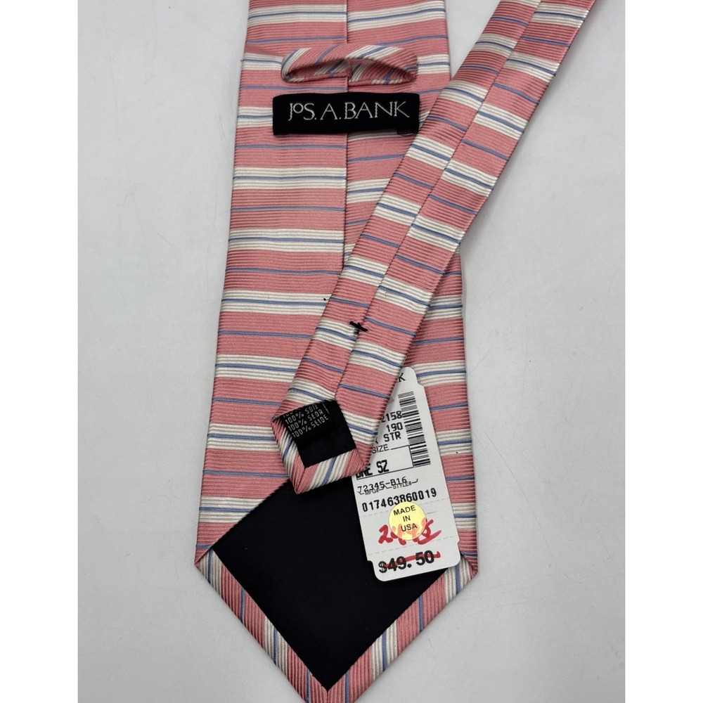 BROOKS BROTHERS MEN'S PINK/BLUE STRIPED Width: 3.75" Length: 60"